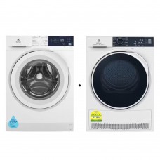 (Bundle) Electrolux EWF8024D3WB UltimateCare 300 Front Load Washing Machine (8kg) + EDH804H5WB UltimateCare 500 Heat Pump Dryer (8kg)